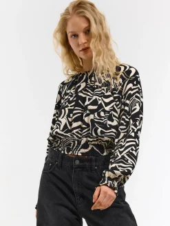 GATE Wzorzysta bluzka damska| Koszulki I Topy·Topy|Koszulki I Topy·Bluzki