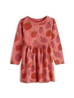 GATE Wzorzysta sukienka z efektem sprania|Dzieci Dziewczynki·Sukienki