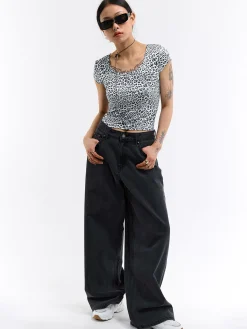 GATE Wzorzysty top| Koszulki I Topy·Topy|Koszulki I Topy·Crop Top ☀️