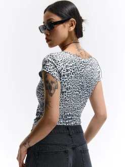 GATE Wzorzysty top| Koszulki I Topy·Topy|Koszulki I Topy·Crop Top ☀️