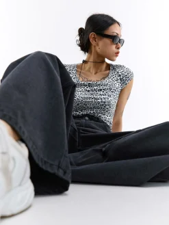 GATE Wzorzysty top| Koszulki I Topy·Topy|Koszulki I Topy·Crop Top ☀️