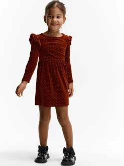 GATE Zamszowa sukienka z falbanką|Dzieci Dziewczynki·Sukienki
