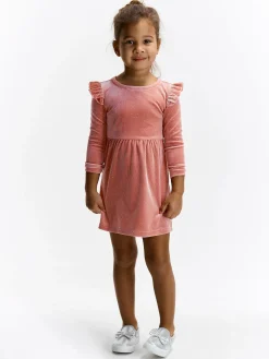 GATE Zamszowa sukienka z falbanką|Dzieci Dziewczynki·Sukienki
