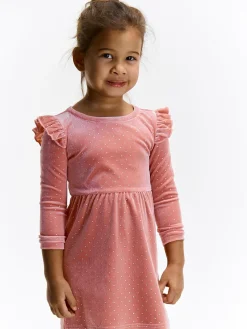 GATE Zamszowa sukienka z falbanką|Dzieci Dziewczynki·Sukienki