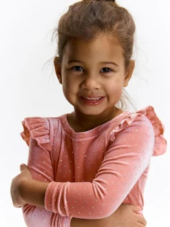 GATE Zamszowa sukienka z falbanką|Dzieci Dziewczynki·Sukienki