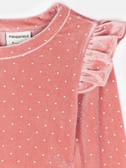 GATE Zamszowa sukienka z falbanką|Dzieci Dziewczynki·Sukienki