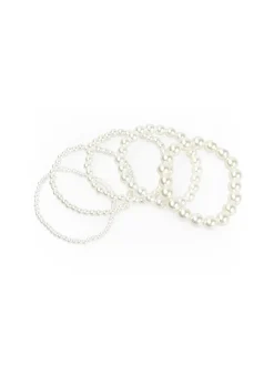 GATE Zestaw 5 bransoletek z imitacją pereł| Akcesoria·Biżuteria