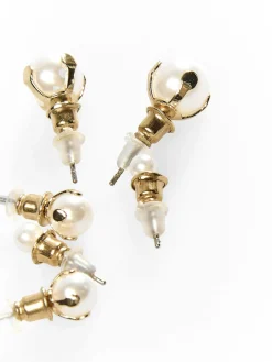 GATE Zestaw 3 par kolczyków z perłami| Akcesoria·Biżuteria