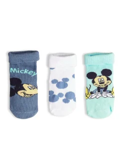 GATE Zestaw 3 par skarpetek z Myszką Miki|Dzieci Akcesoria|Baby