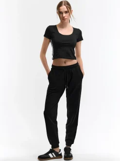 GATE Základní tepláky z francouzského froté| Spodnie·Spodnie Dresowe